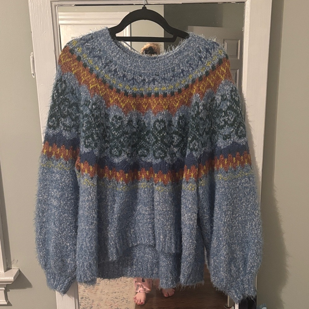 Free People Multicolor Patterned Sweater